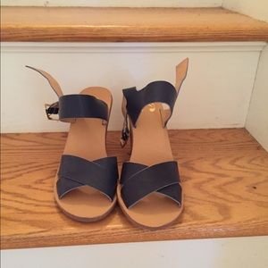 Blue strap sandals